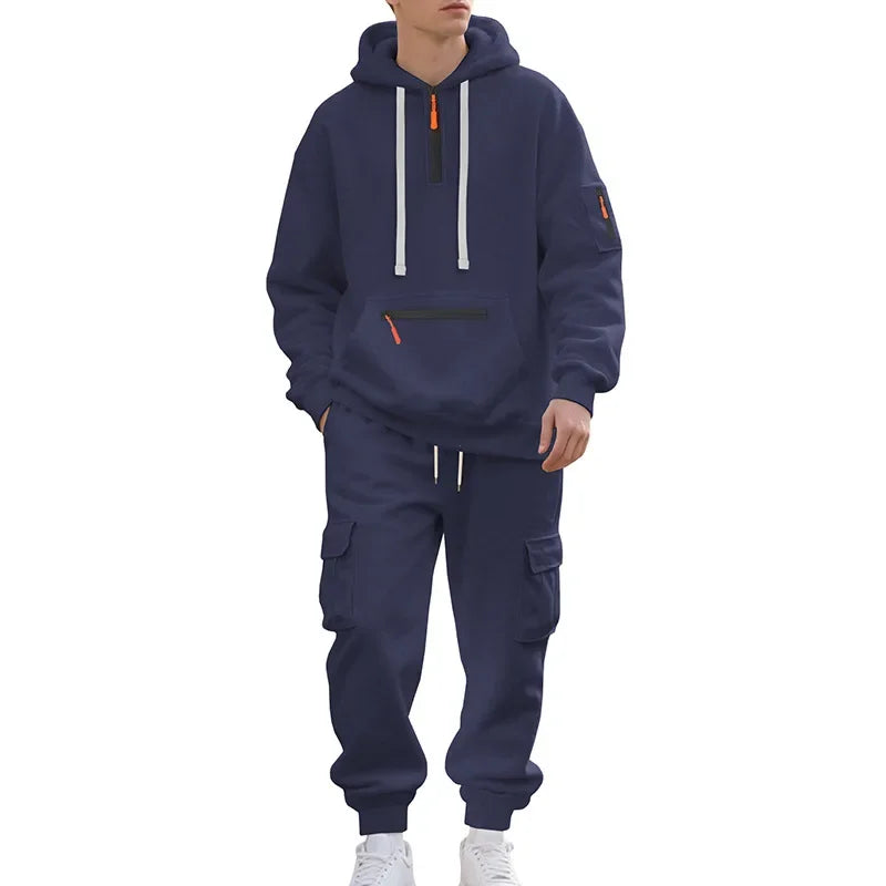 Men's 2 Piece Long Sleeve Athletic Sweatsuits