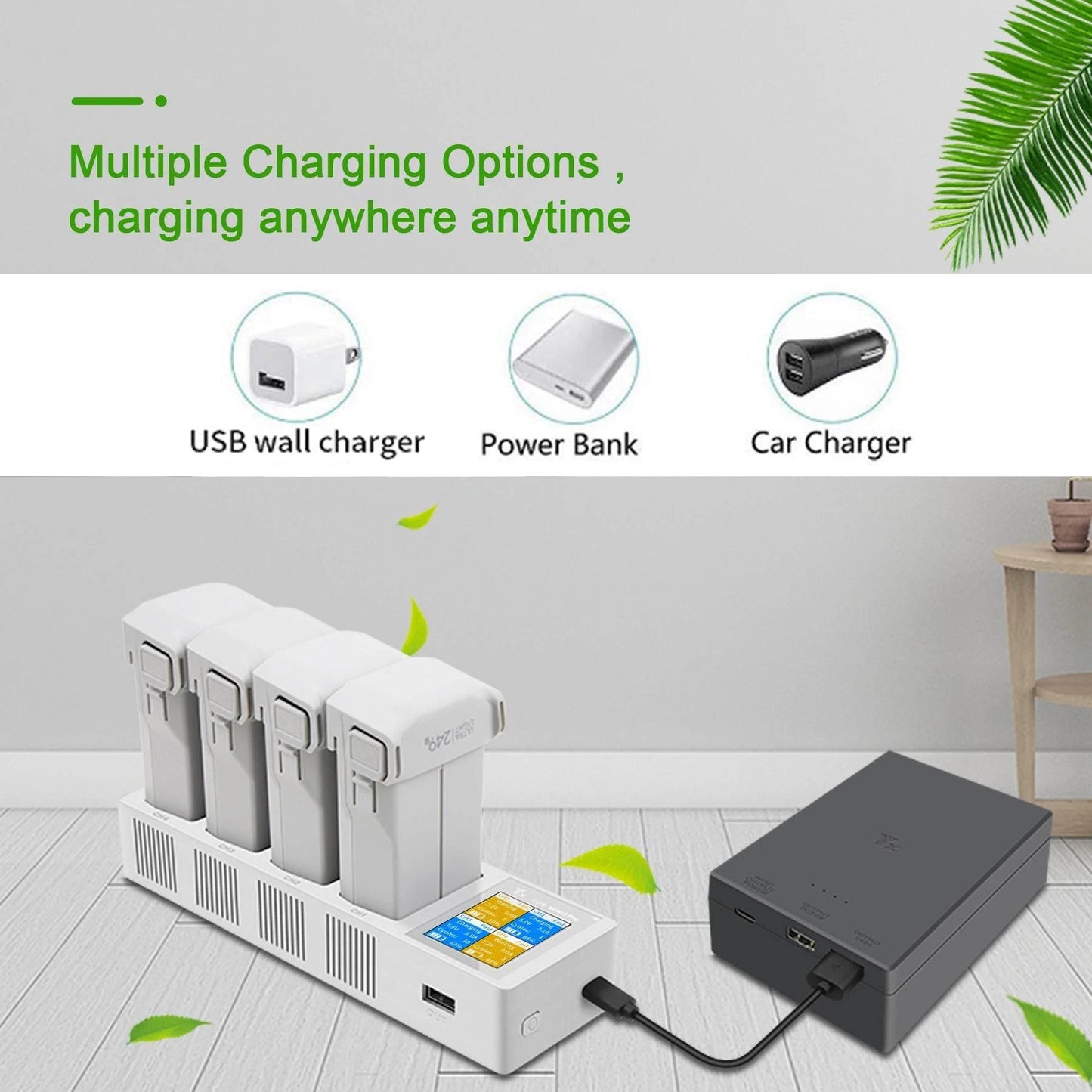 4in1 Battery Charging Hub for DJI Mini 4 PRO Drone Charger 4 Batteries Intelligent Flight Battery For DJI Mini 3 Pro/Mini 3 - Empire P.E