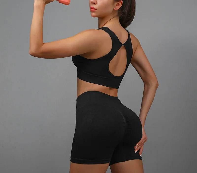 Yoga Suit Yoga Sports Underwear Women's Fitness Suit Vest Running Sports Yoga Shorts Set Yoga Set Workout Set - Empire P.E