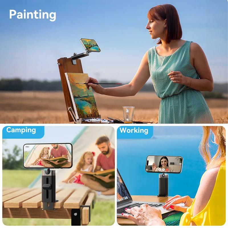 Joyroom Airplane Phone Holder Magnetic Travel Essentials Flexible Rotation Hands-Free Airplane Phone Mount for iPhone 15 Pro Max - Empire P.E