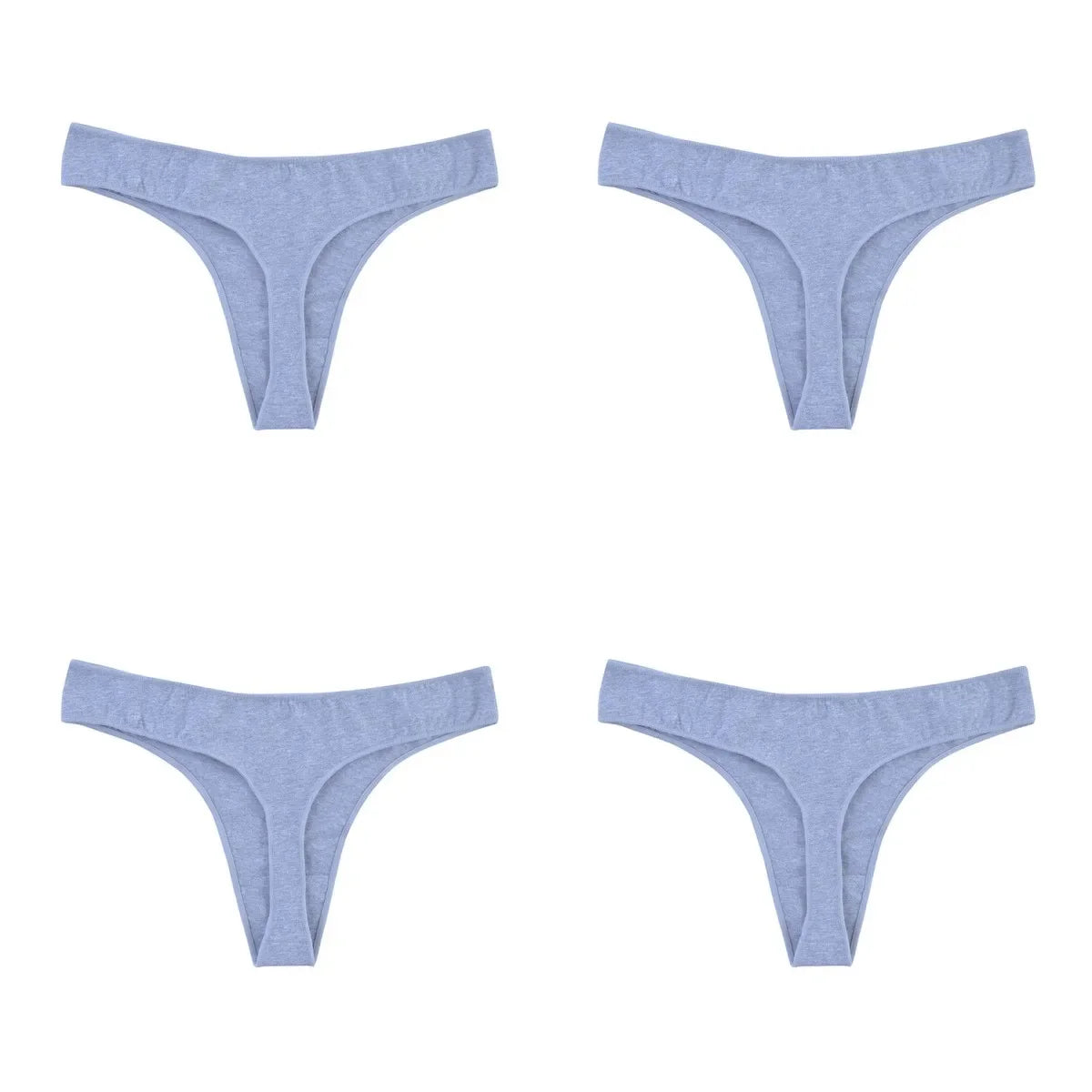 4Pcs/Set Cotton Thongs For Women Low Rise Panties - Empire P.E