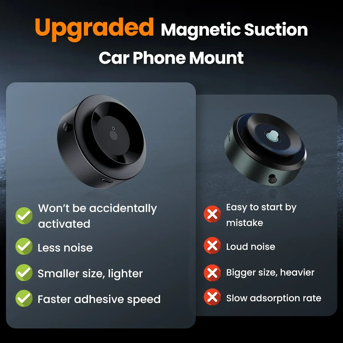 2025 Vacuum Magnetic Car Phone Suction Cup