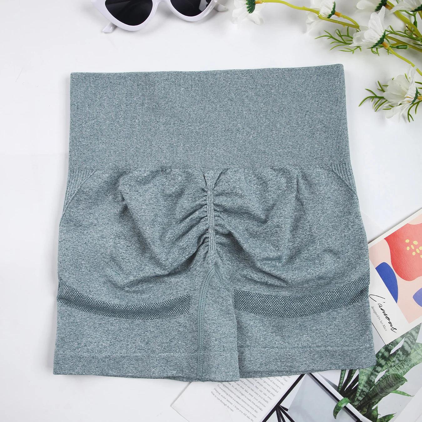 Women Fitness Shorts High Waist Workout Hip Lifting Leisure Shorts Leggings Yoga Gym Running Short Pants Sportswear - Empire P.E