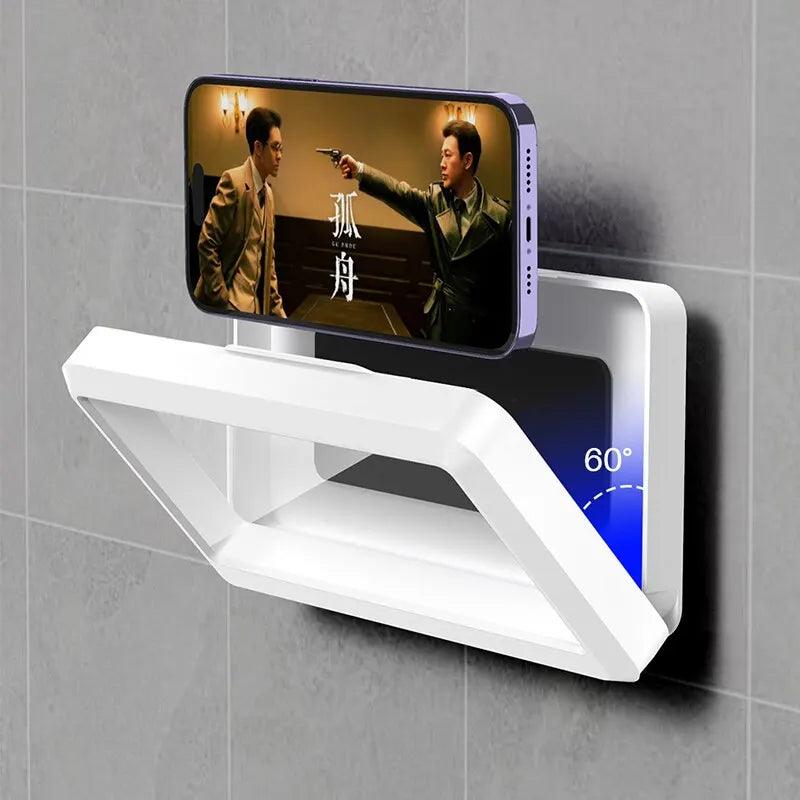 Bathroom Waterproof Phone Holder Home Wall Phone Case Stand Box Self-adhesive Touch Screen Phone Bracket Shower Sealing Storage - Empire P.E