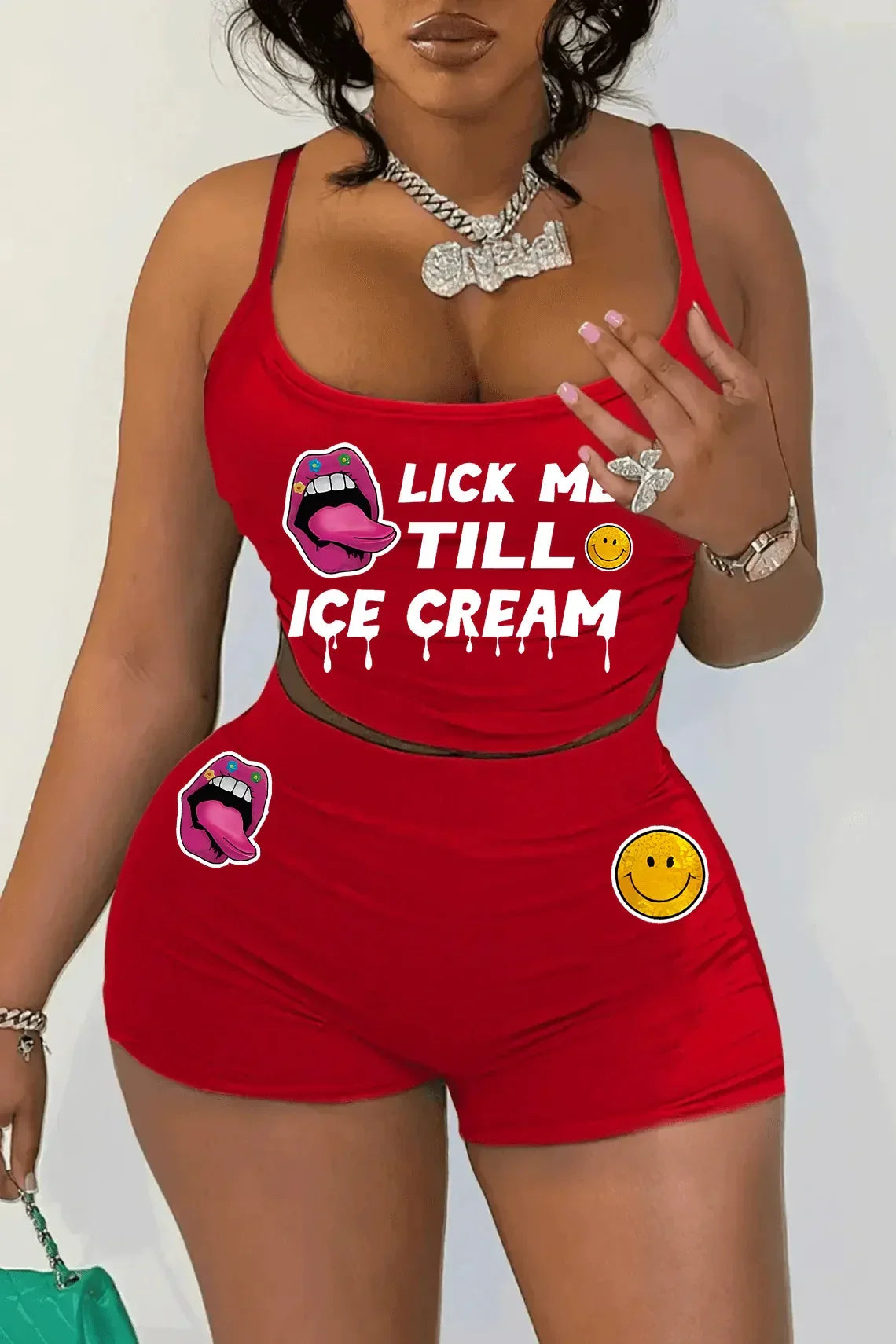 Sexy Spaghetti Strap Crop Tops And Short 2 Piece Sets - Empire P.E