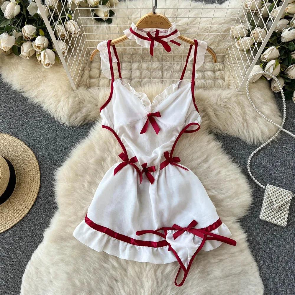 Hollow Out Cosplay Lingerie Lace Backless Jumpsuit - Empire P.E