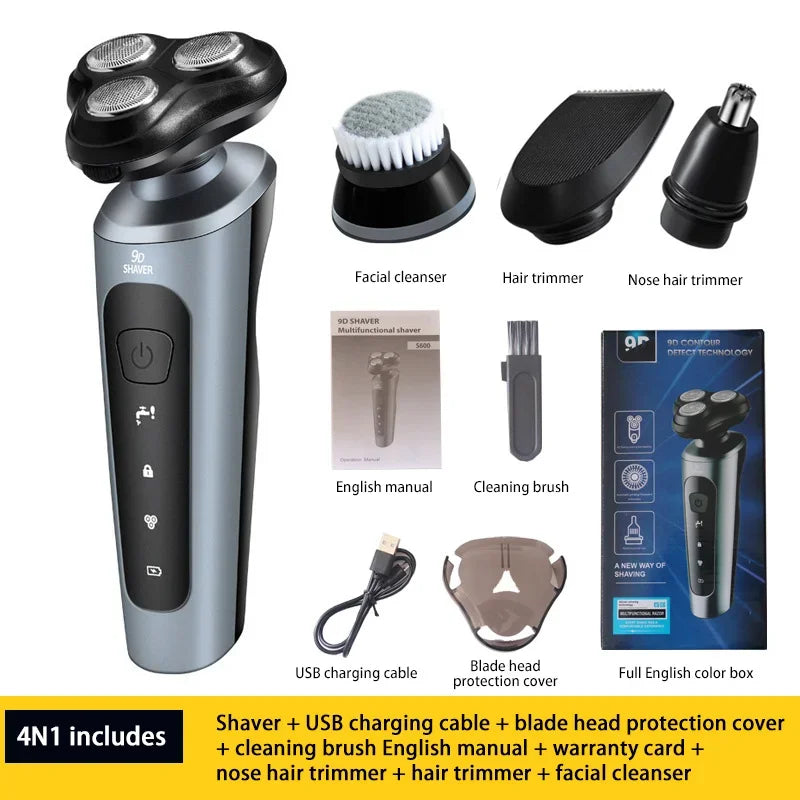 Electric Shavers Men Waterproof Wet Dry Use Electric Trimmer - Empire P.E