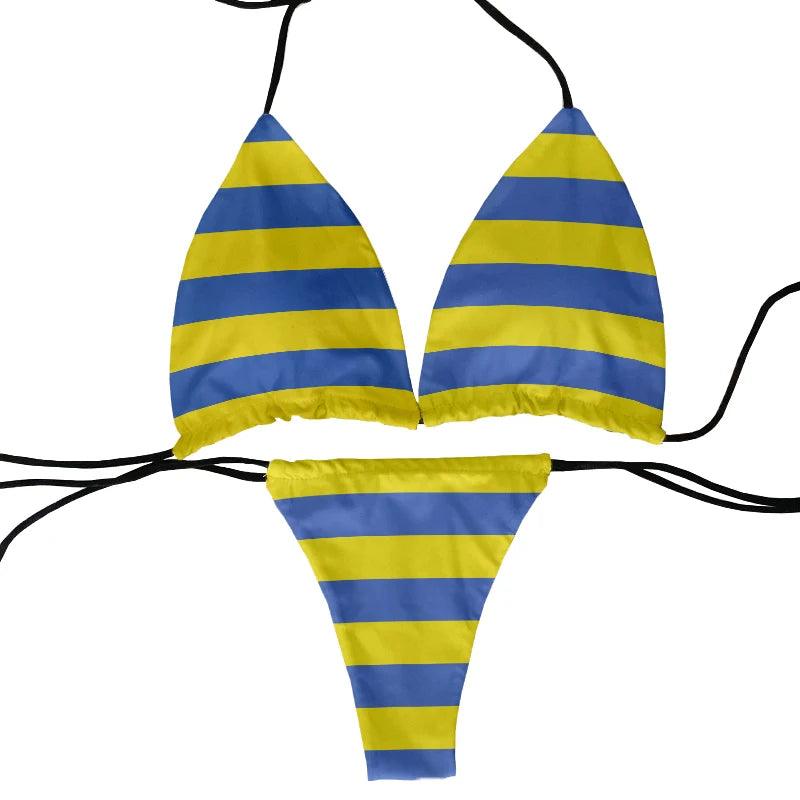 Fashion flag pattern printed swimsuit - Empire P.E