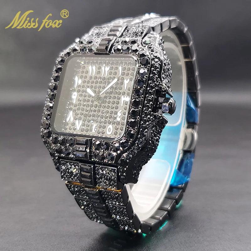 Diamond Men's Quartz Watch With Auto Date Waterproof Wristwatches - Empire P.E