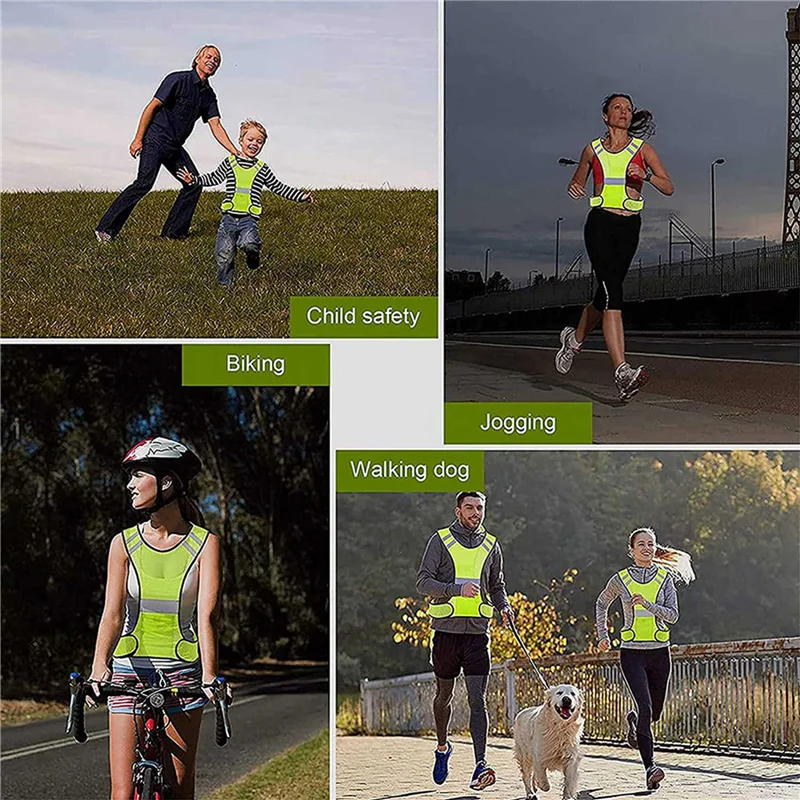 Reflector Vest - High Visibility Bicycle Vest With Adjustable Fastener