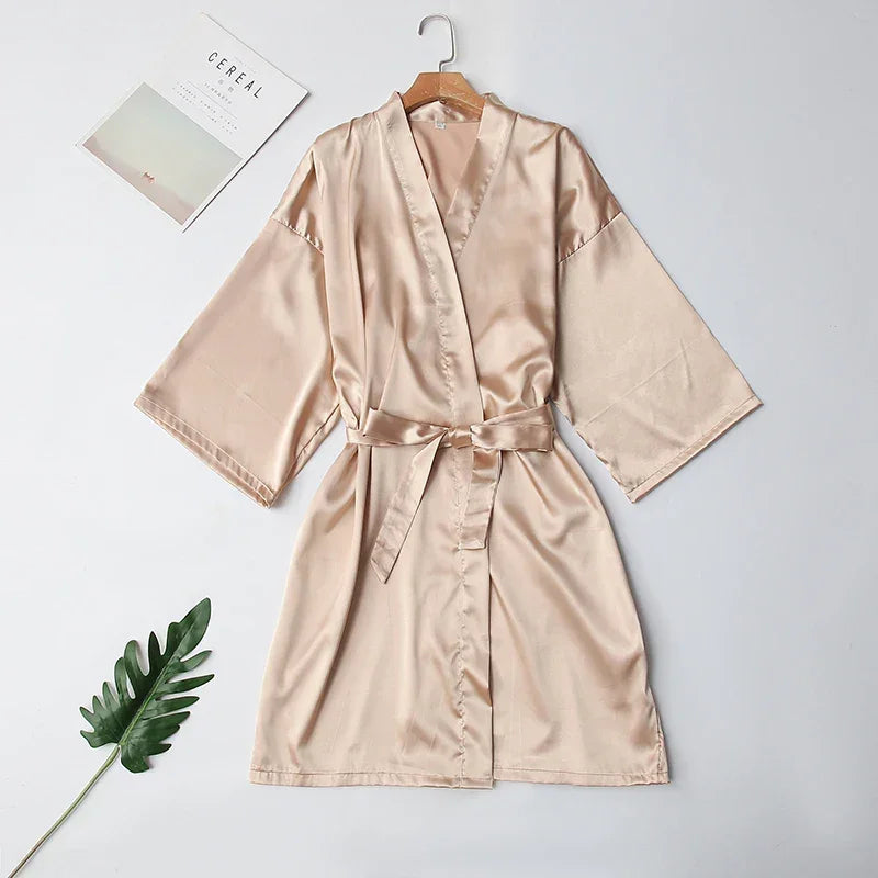 Satin Bridesmaid Bathrobe - Empire P.E