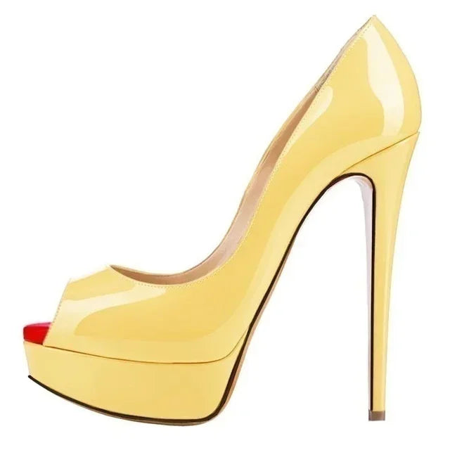 Women Pumps Sexy Platform Peep Toe 14cm - Empire P.E