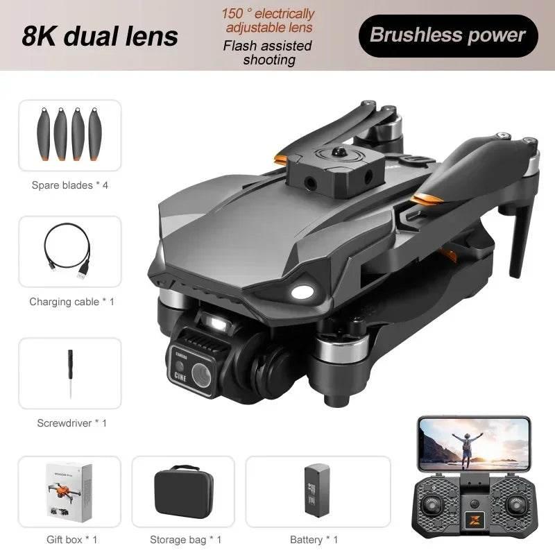 New RG608PRO Drone GPS 8K HD Camera Optical Flow Positioning Obstacle Avoidance Brushless Motor Foldable Quadcopter Drone Toys - Empire P.E