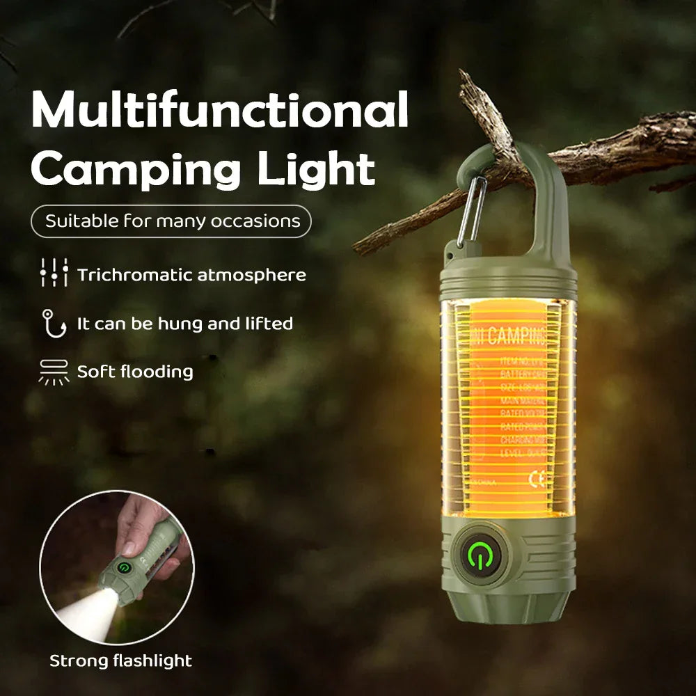 2 in 1 LED Camping Light High Bright Flashlight USB Rechargeable - Empire P.E