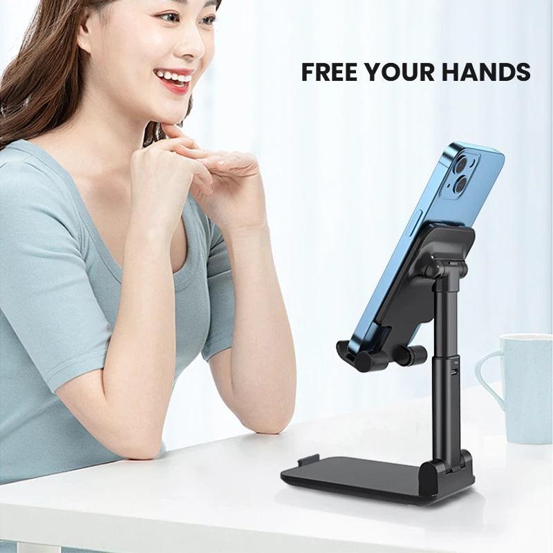 Desktop Phone Holder Stand Mobile Phone Support Adjustable Angle Height Cell Phone Stand Universal for All Smart Phones - Empire P.E
