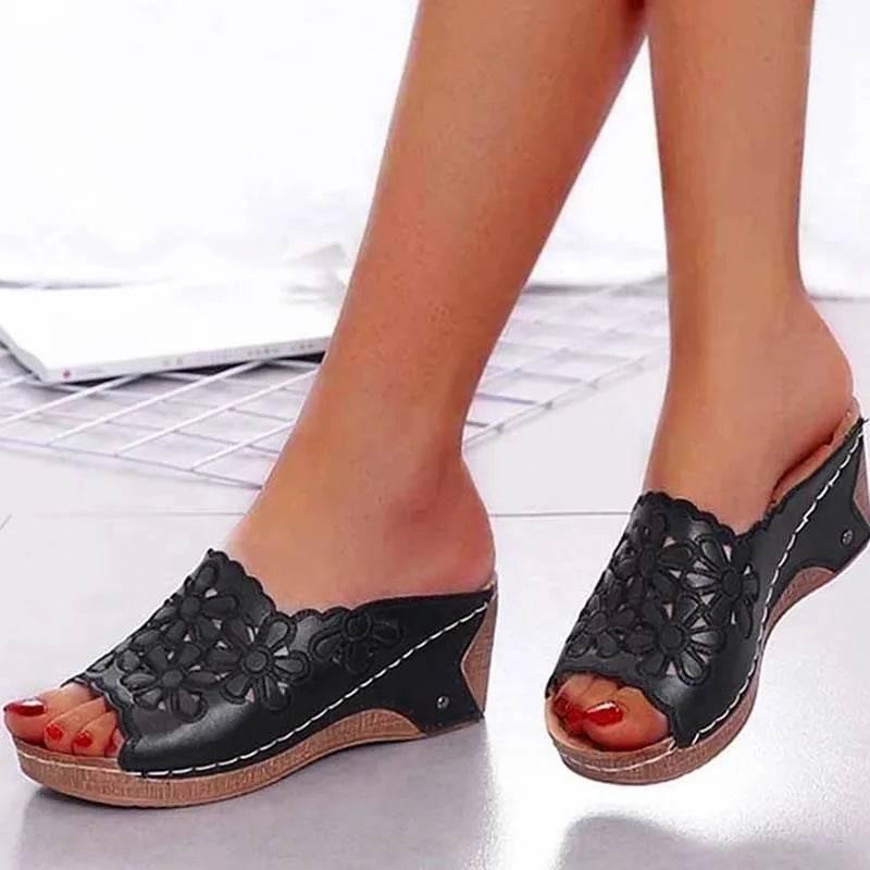 Sandals Shoes Women Summer Comfortable Women Shoe Slides Shoes Woman Wedge Walking Shoes Party Female Footwear Slippers Woman - Empire P.E