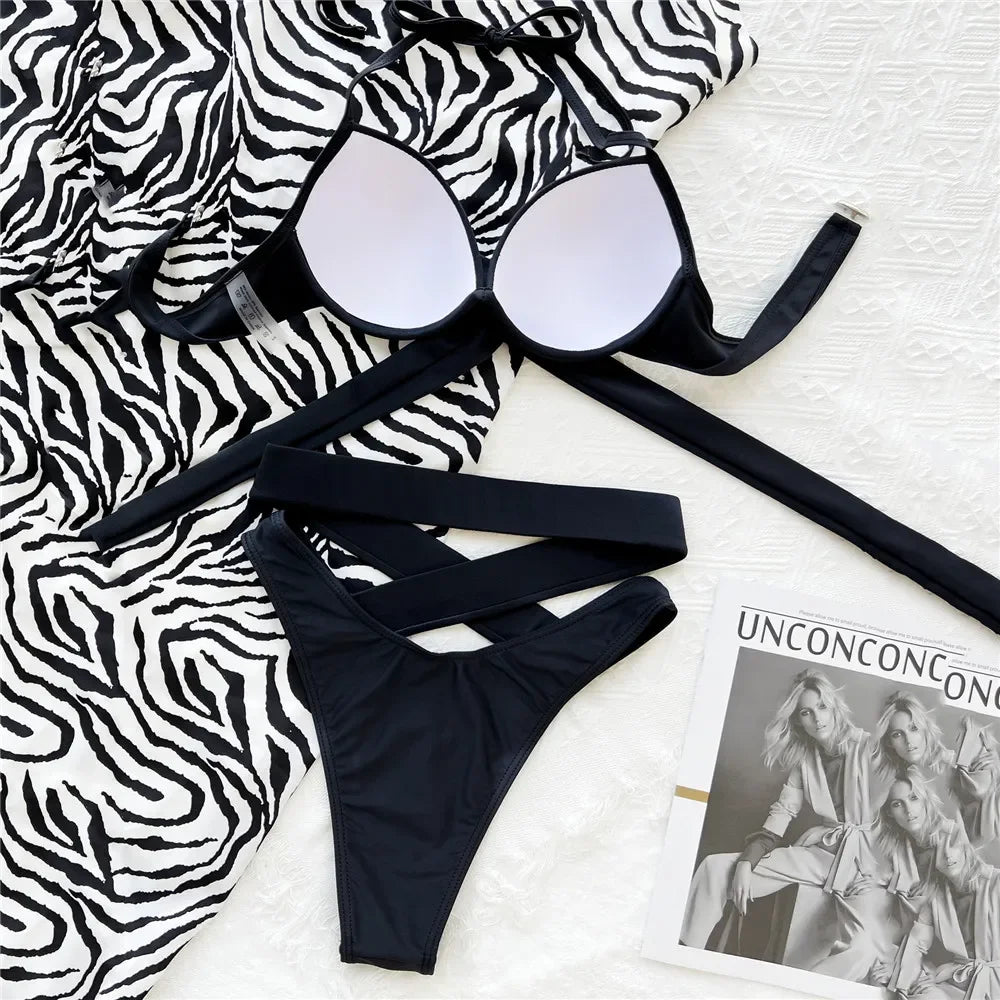 Black High Waisted Bikini Push Up Women - Empire P.E