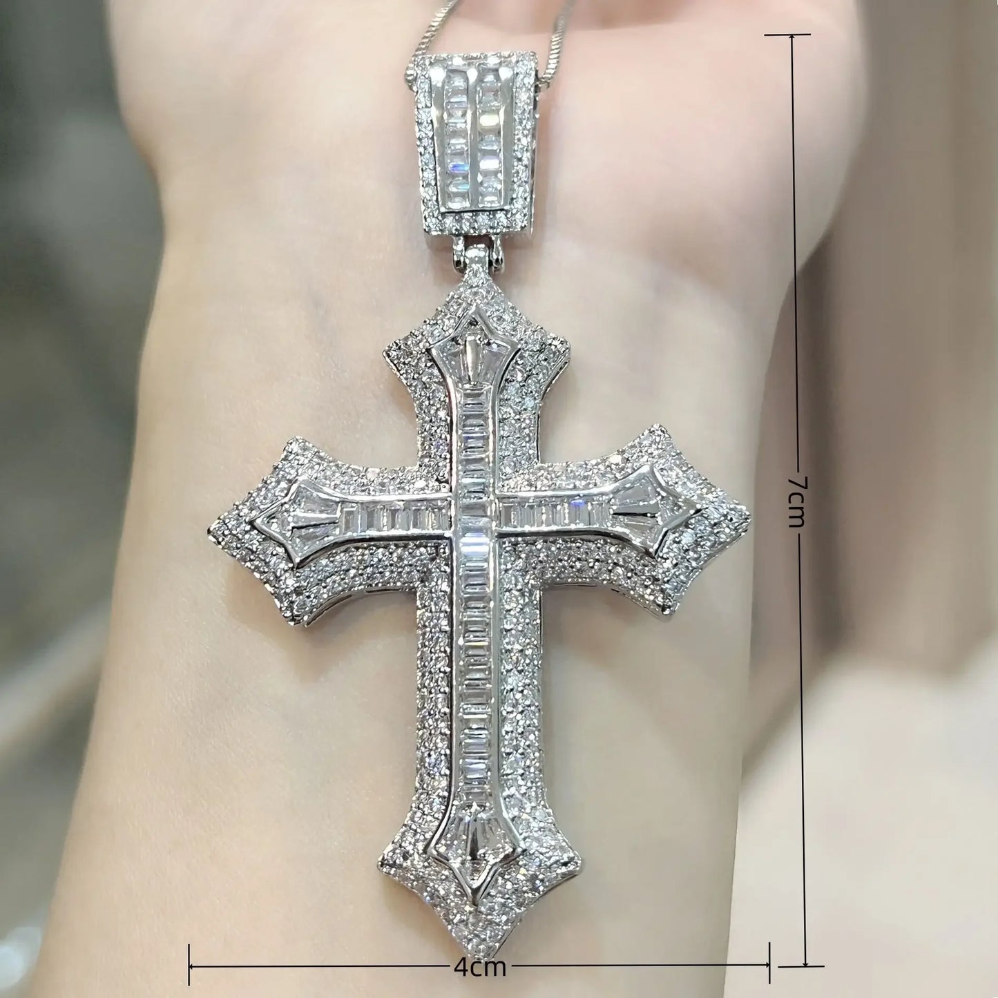 Lab Diamond Cross Pendant