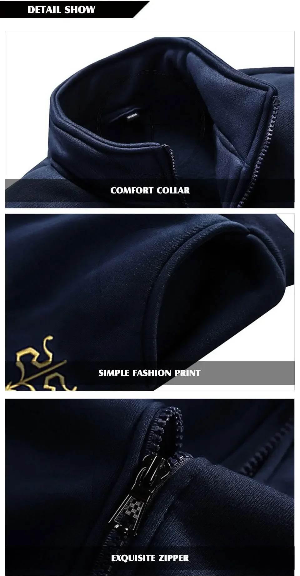 2024 New Men's Tracksuit Fleece Jacket and Sweatpants 2 Piece Set - Empire P.E