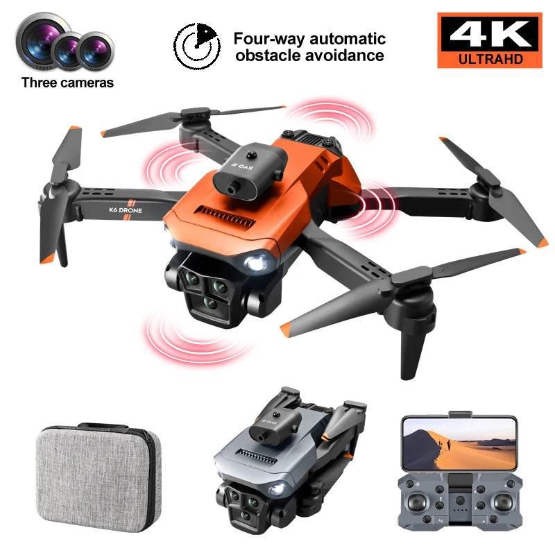 New light Flow professional UAV K6 MAX 4K HD three camera - Empire P.E