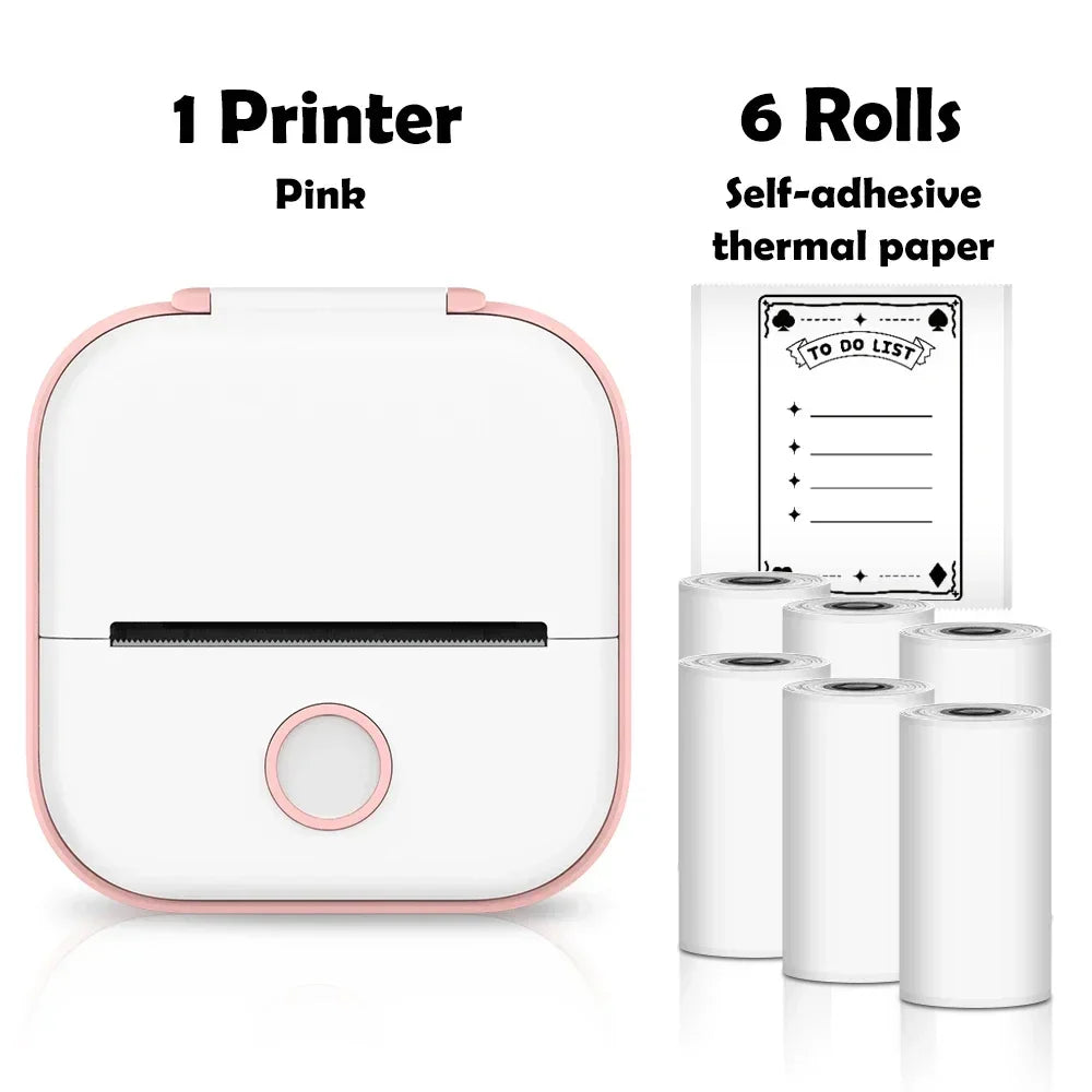 Portable Mini Wireless Thermal Pocket Printer Self-adhesive Stickers - Empire P.E