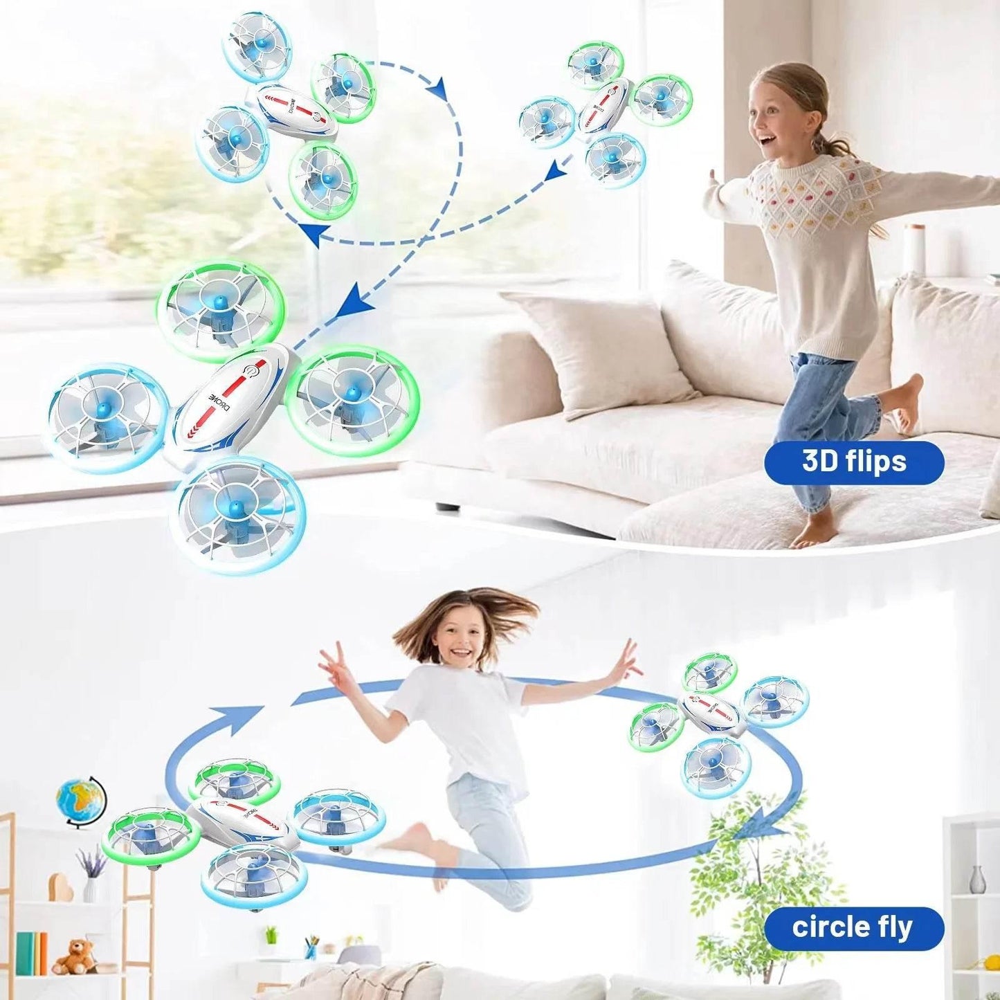 Mini RC Drone Helicopter with Auto Hover 360° Flights Headless Mode Altitude Hold RC Drone Quadcopter Toys for boys Gift - Empire P.E