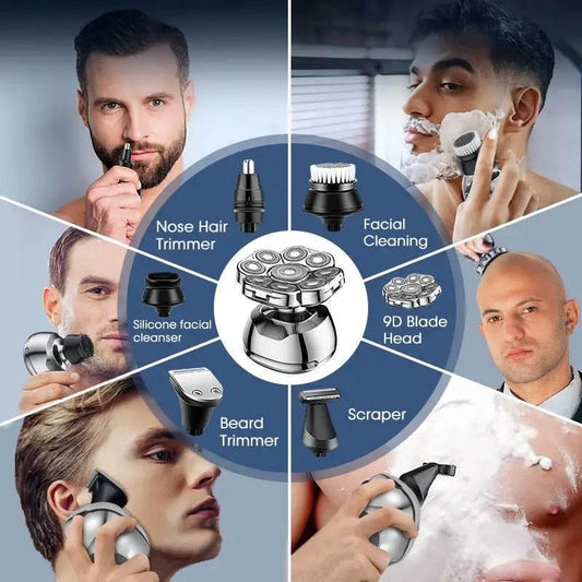 Head Shaver for Bald Men 9D Waterproof Cordless Wet/Dry & Bald Head Shaver with Rotary Blades - Grooming Kit with Electric Razor - Empire P.E