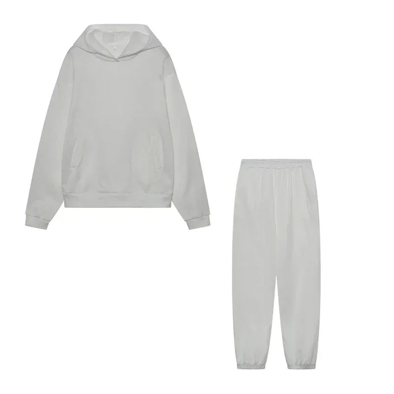 2023 Trend Casual Fashion Thickened Long-sleeved Sweater Pants Two-piece Suit