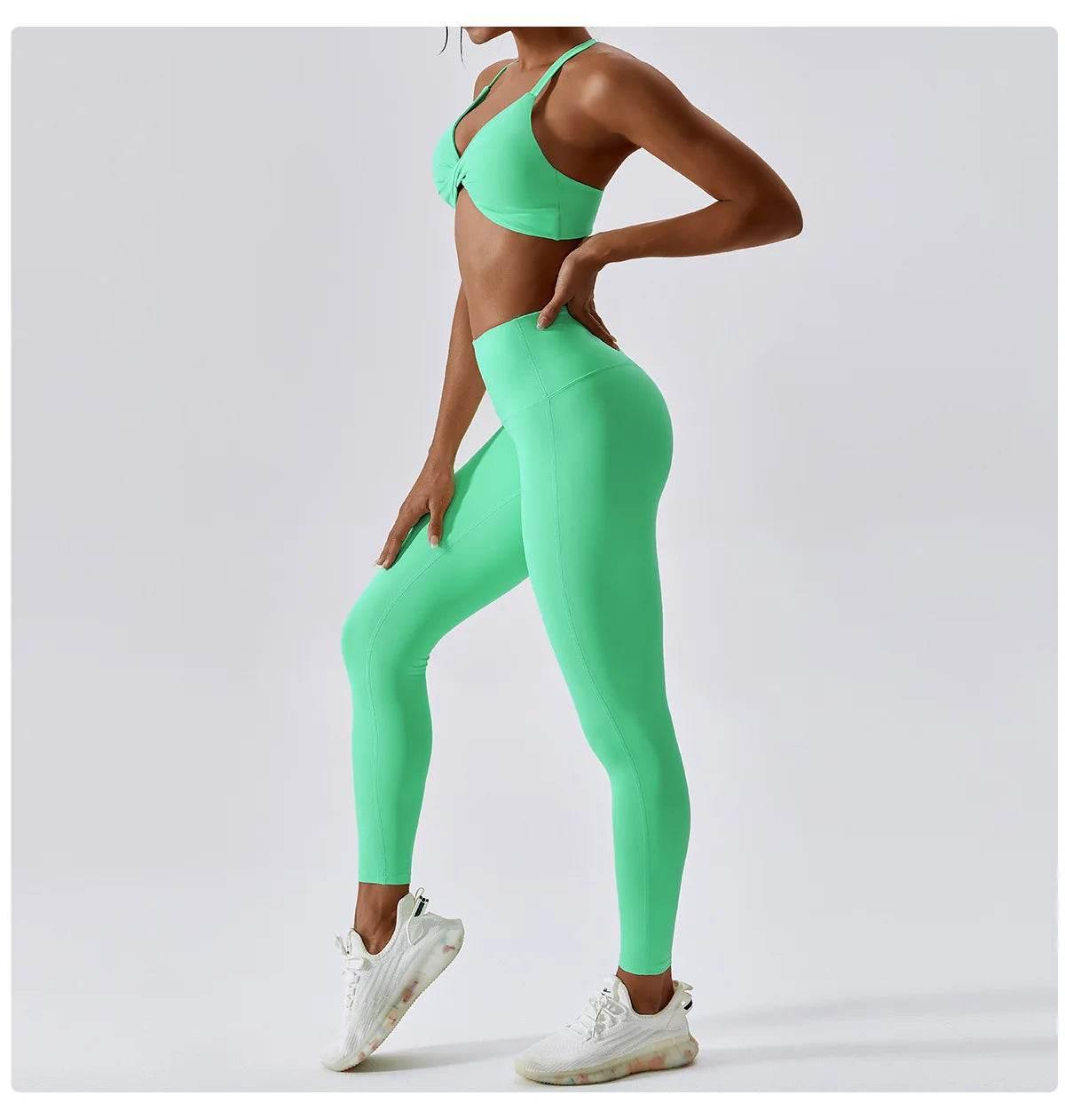 Yoga Set Women's Tracksuit Fitness Sports Set Workout Clothes For Women Gym Set Women Outfits Sports Bra Yoga Pants Yoga Suit - Empire P.E