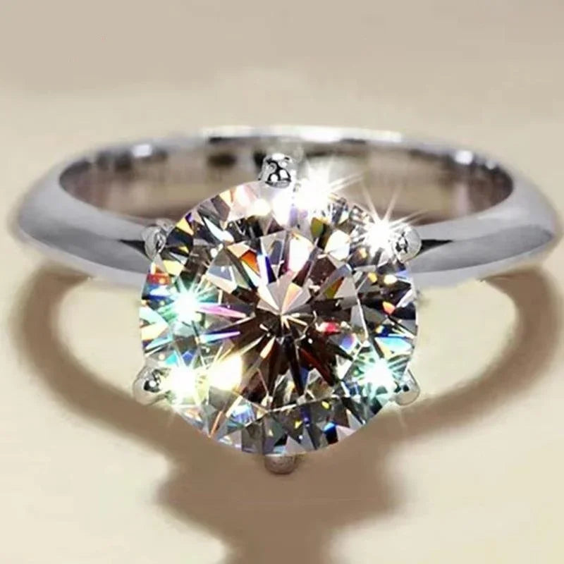 GRA Certified Moissanite Ring VVS1 Lab Diamond Solitaire Ring - Empire P.E