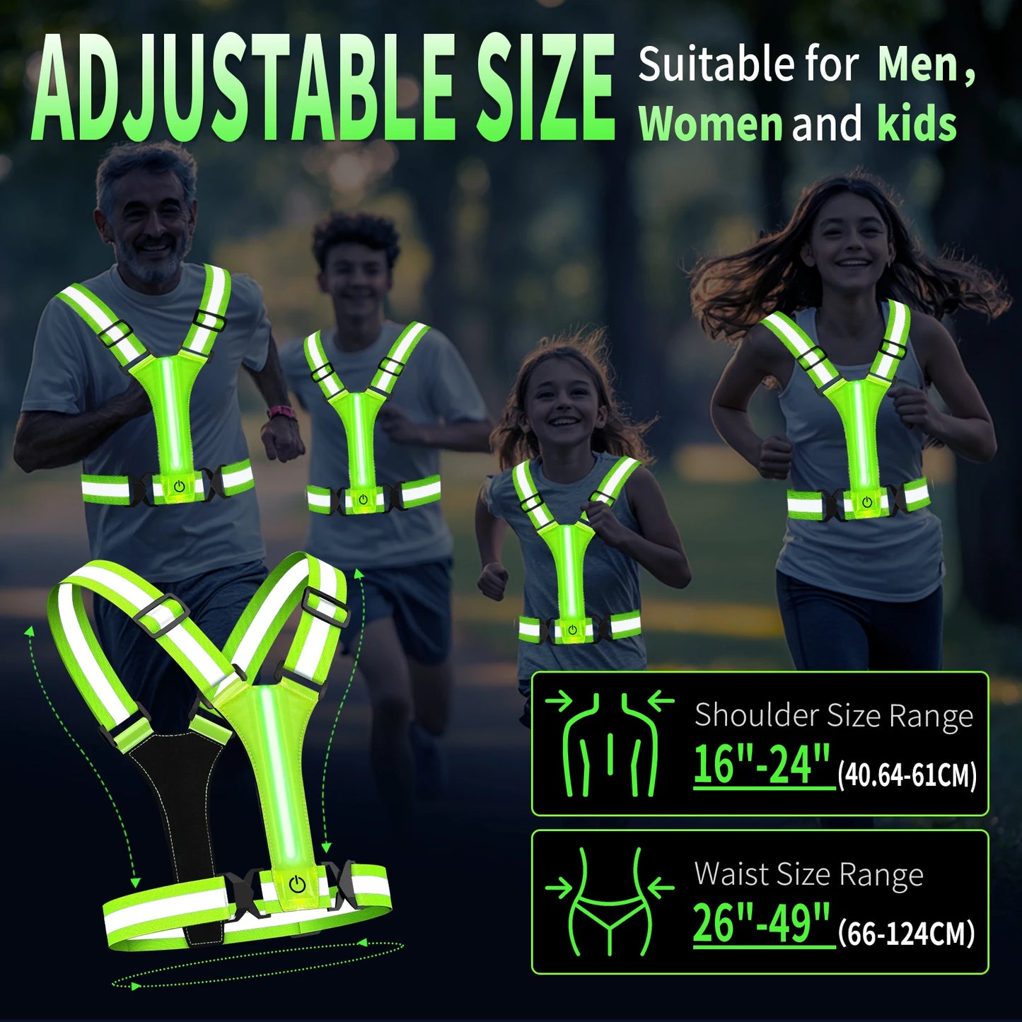 Adjustable Reflective Gear Security Vests