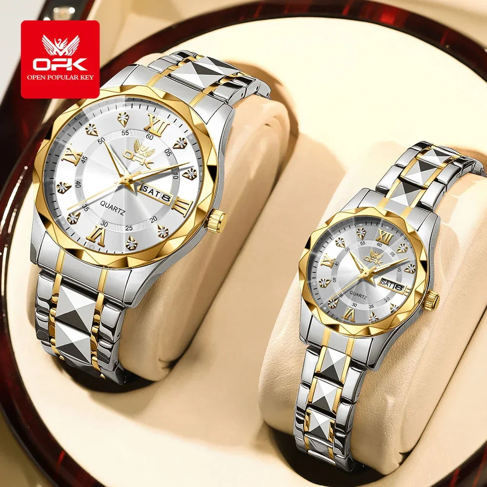 Couple Diamond Gold Watch - Empire P.E