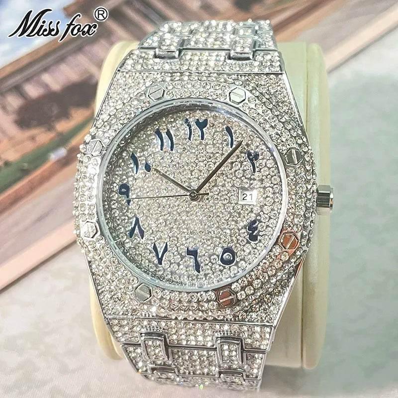 2023 New Arab Number Watch For Men Luxury Fully Diamond - Empire P.E