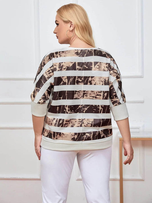 Women's Plus Size Sweater Spring Fashion Elegant Sweater Suitable for Round Women's Cotton Casual Fashion Top - Empire P.E