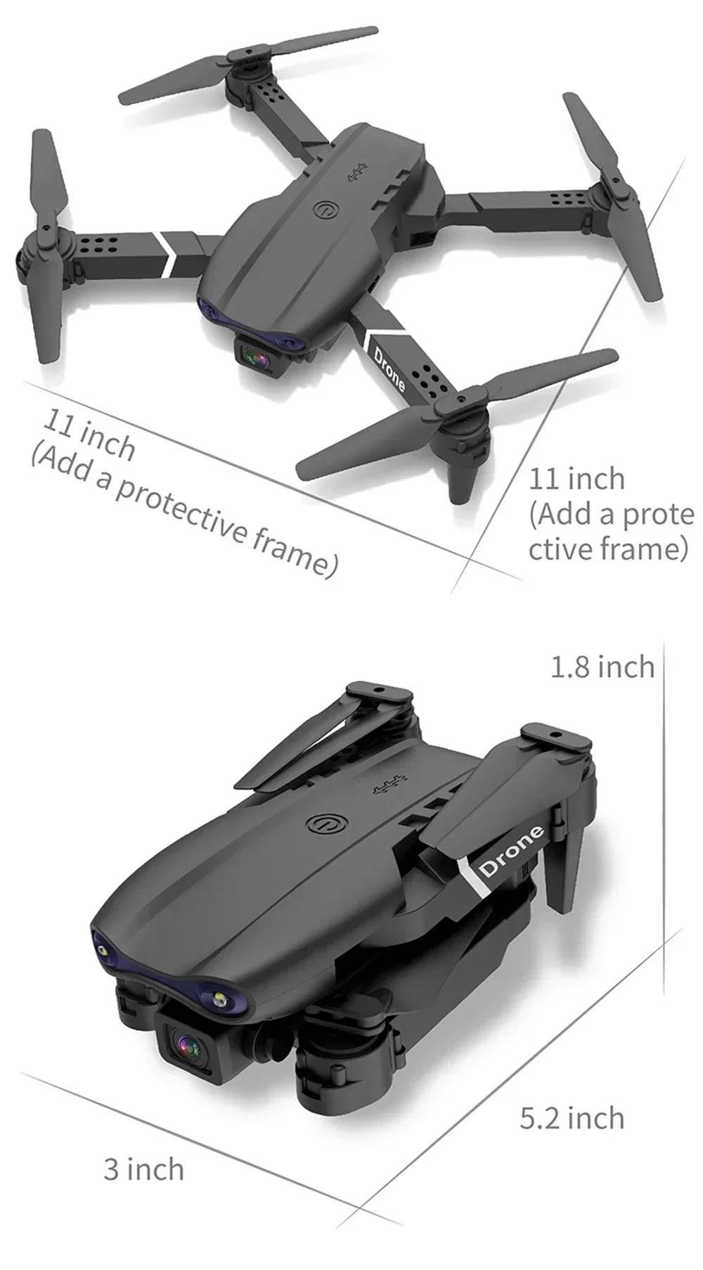 E99 Quadcopter Folding Drone Remote Control Handle Four Axis Aircraft HD Photography UAV Altitude Fixation - Empire P.E