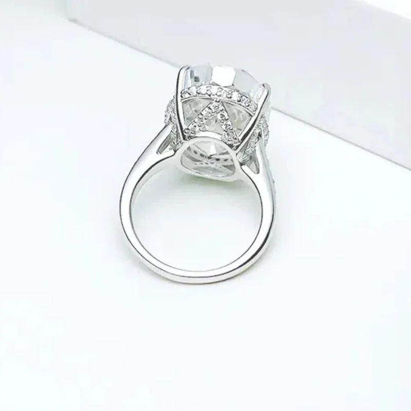 Big Luxury Lab Diamond Ring 20ct Vintage 100% Silver 925 - Empire P.E