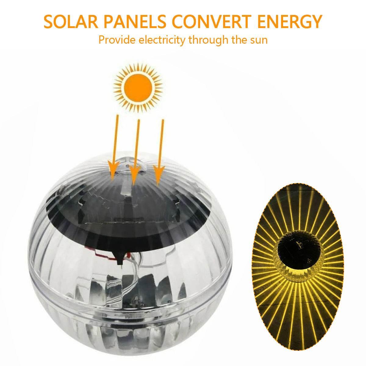 Solar Floating Pool Light Waterproof LED Solar Glow Ball Lamp Decoration for Pools Pond Fountain Garden Party Tub Home Decor - Empire P.E