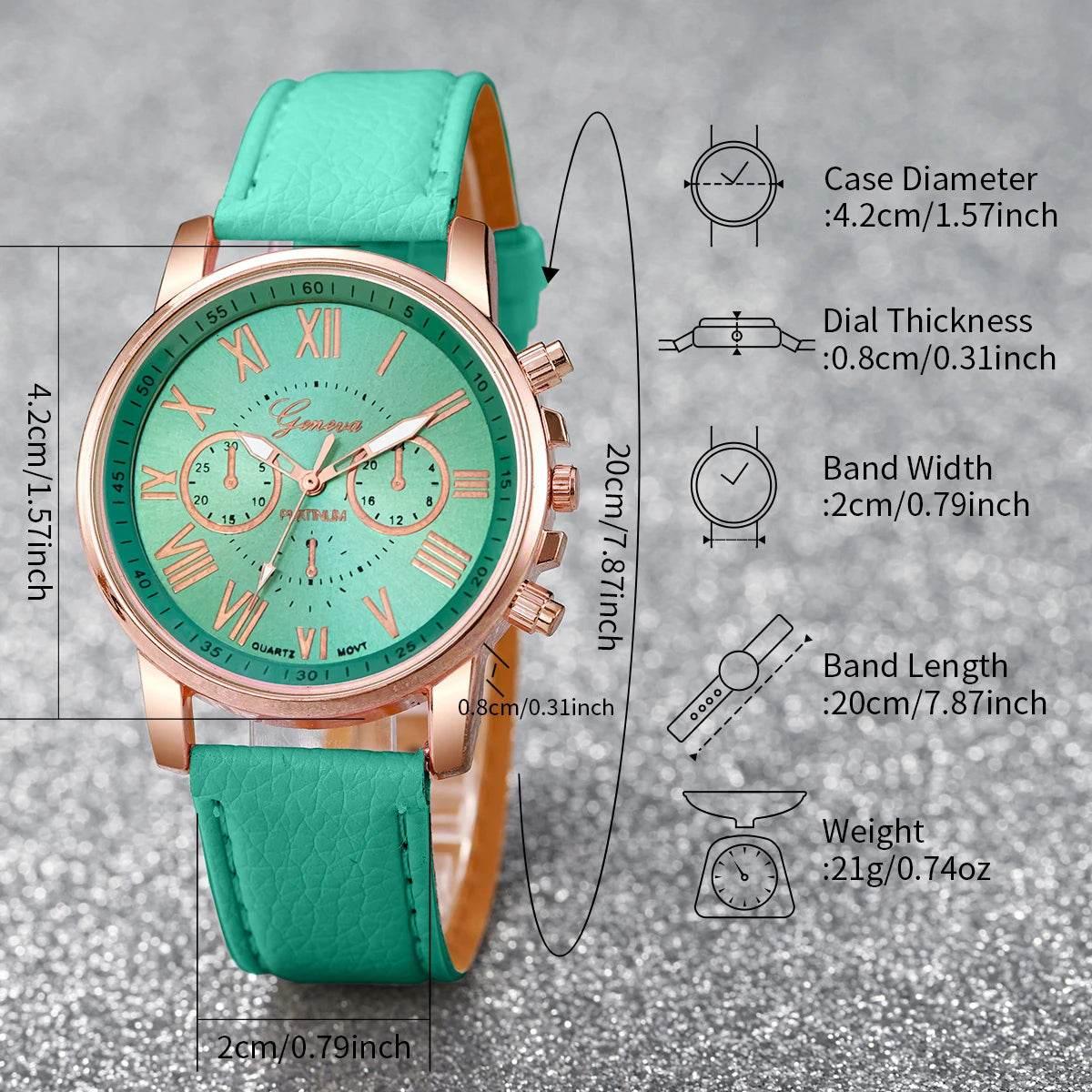 5PCS/Set Women's Multi Color Watch - Empire P.E