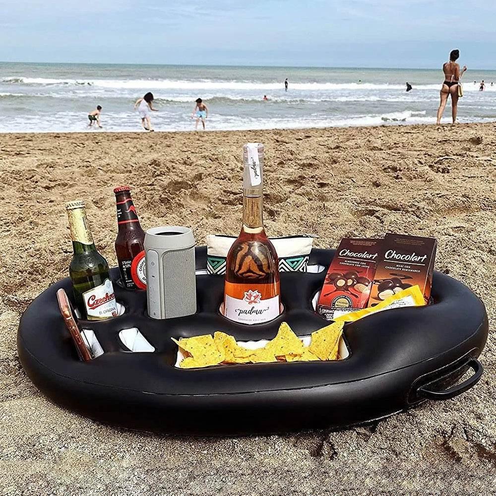 Summer Sea Bucket Cup Holder Inflatable Pool Beach Swimming Play Family Party Float Beer Drink Tray Cooler Table Toy Accessories - Empire P.E