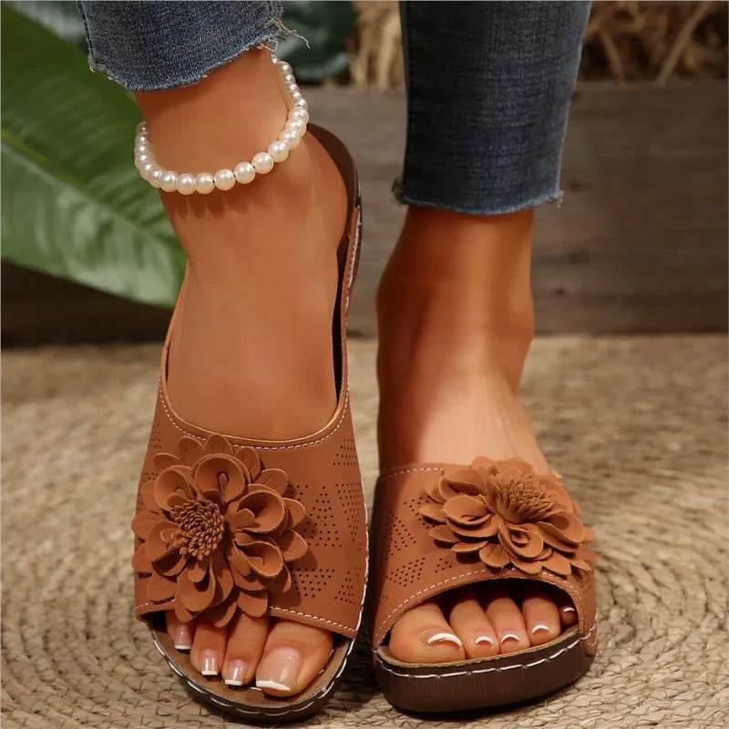 Summer Sandals Women Shoes Non-Slip Walking Shoes Slip On Shoes Woman Wedge Women's Sandals Party Slippers Woman Female Footwear - Empire P.E