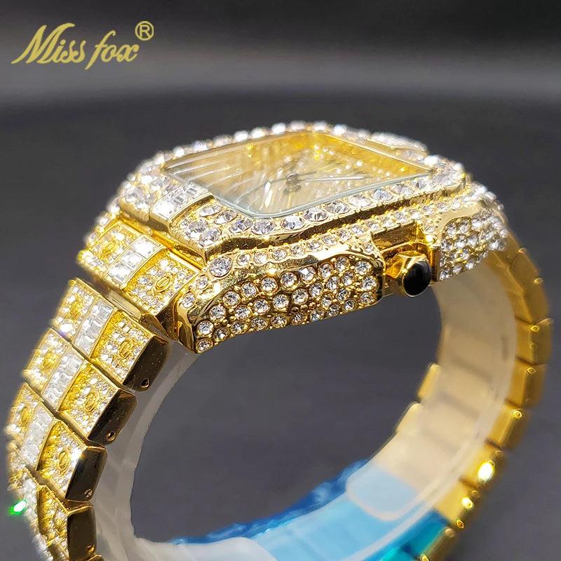 Diamond Men's Quartz Watch With Auto Date Waterproof Wristwatches - Empire P.E