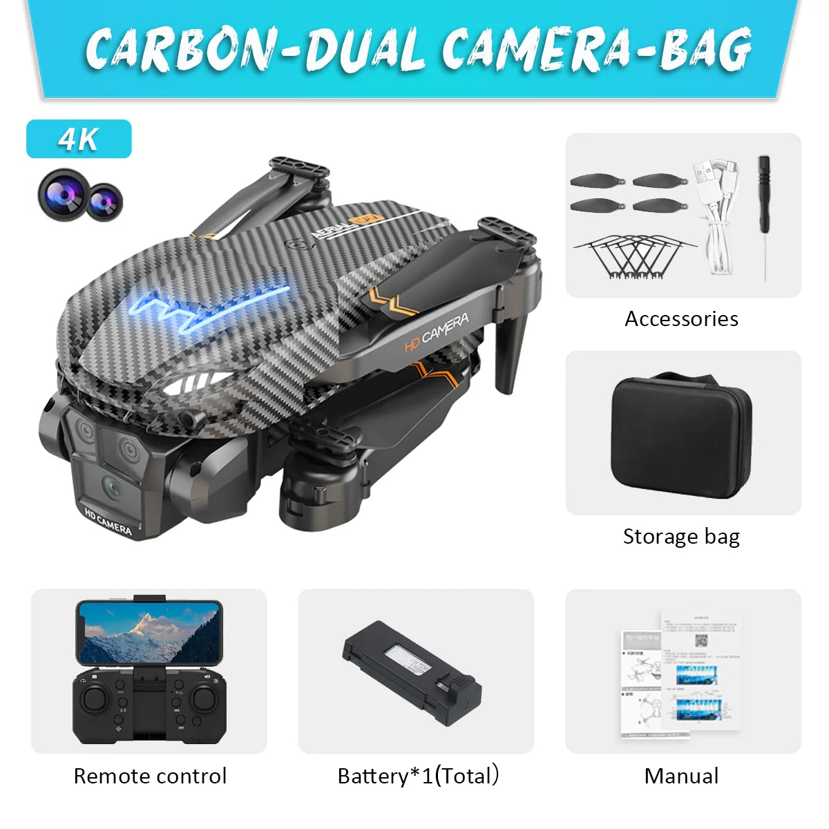 New MAX 4K Drone With Camera 360° - Empire P.E