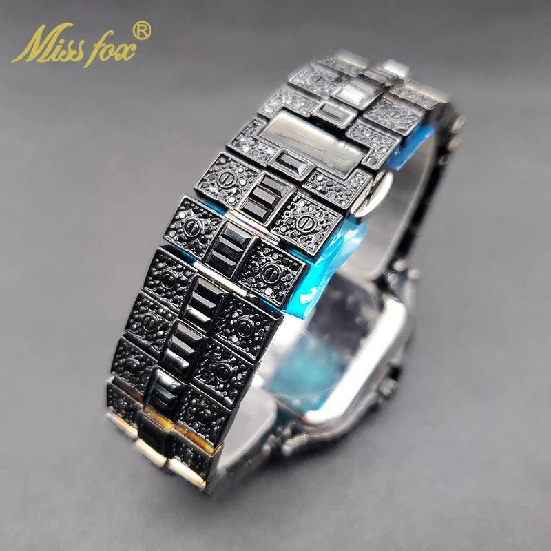 Diamond Men's Quartz Watch With Auto Date Waterproof Wristwatches - Empire P.E