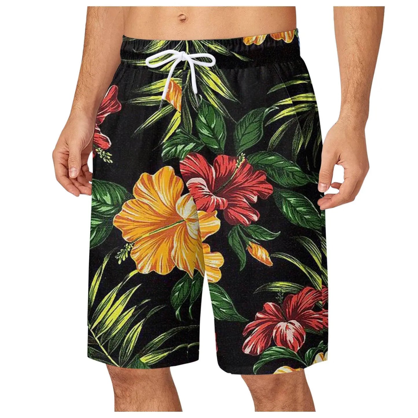 Men's Leaf Printed Sports Shorts