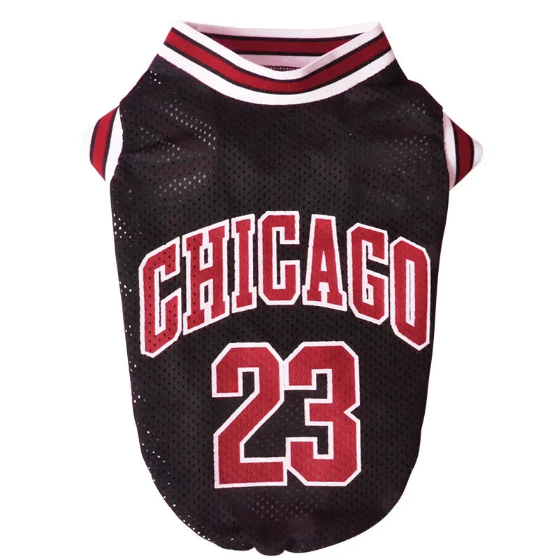 Mesh Breathable Dog Jersey Basketball