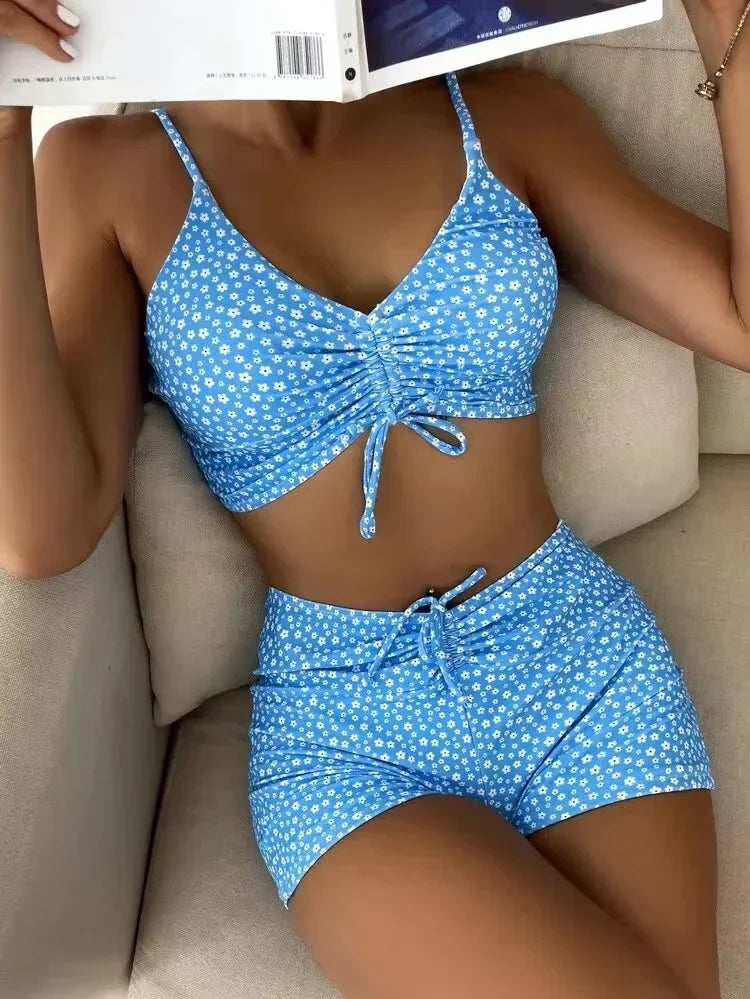 Women 2024 Floral Print Bikini Swim Suits