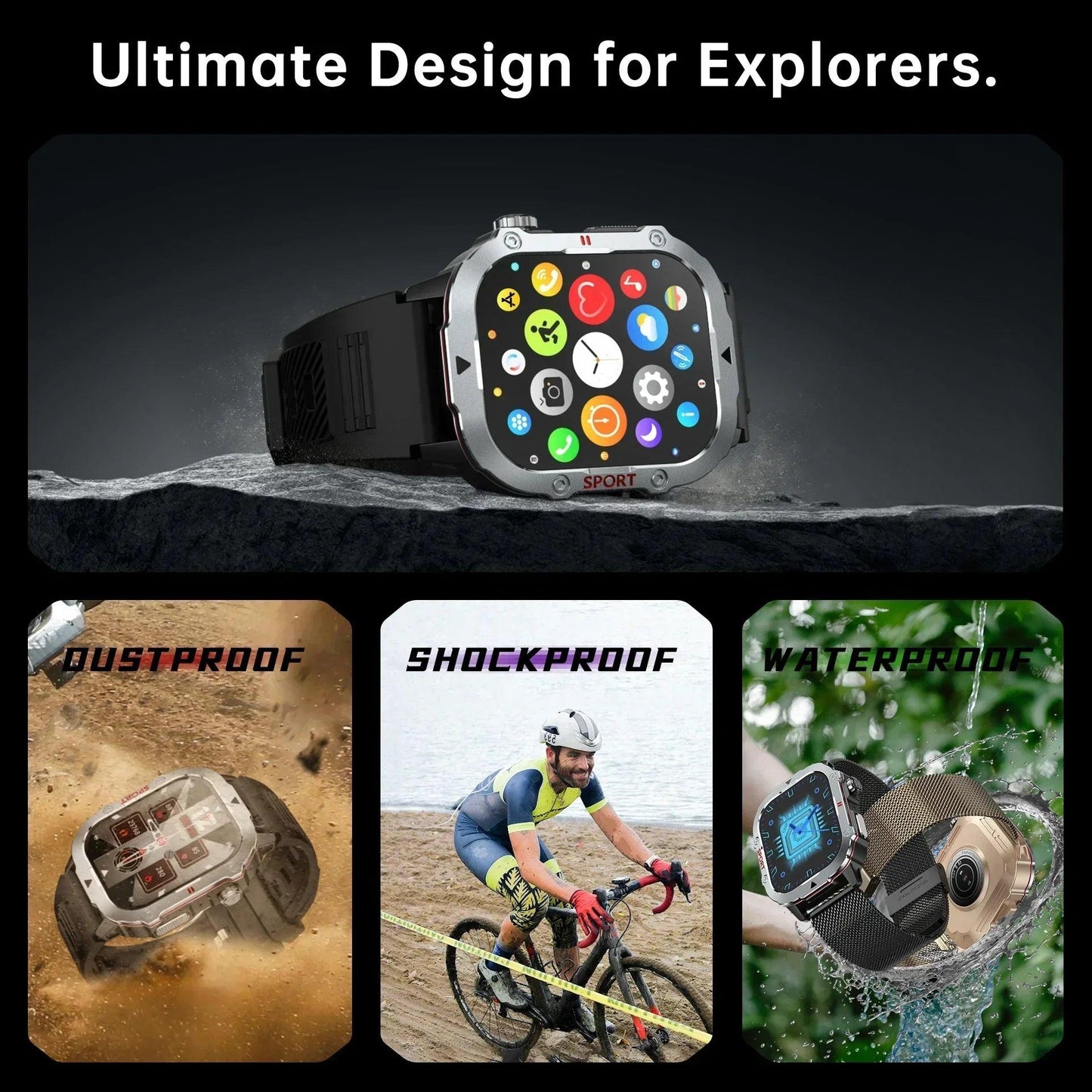 2025 New for Xiaomi Military Smart Watch Men Waterproof - Empire P.E