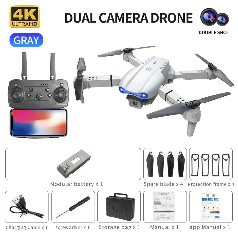 Foldable Mini Drone E99 K3 Pro - 4K Dual Camera - Empire P.E