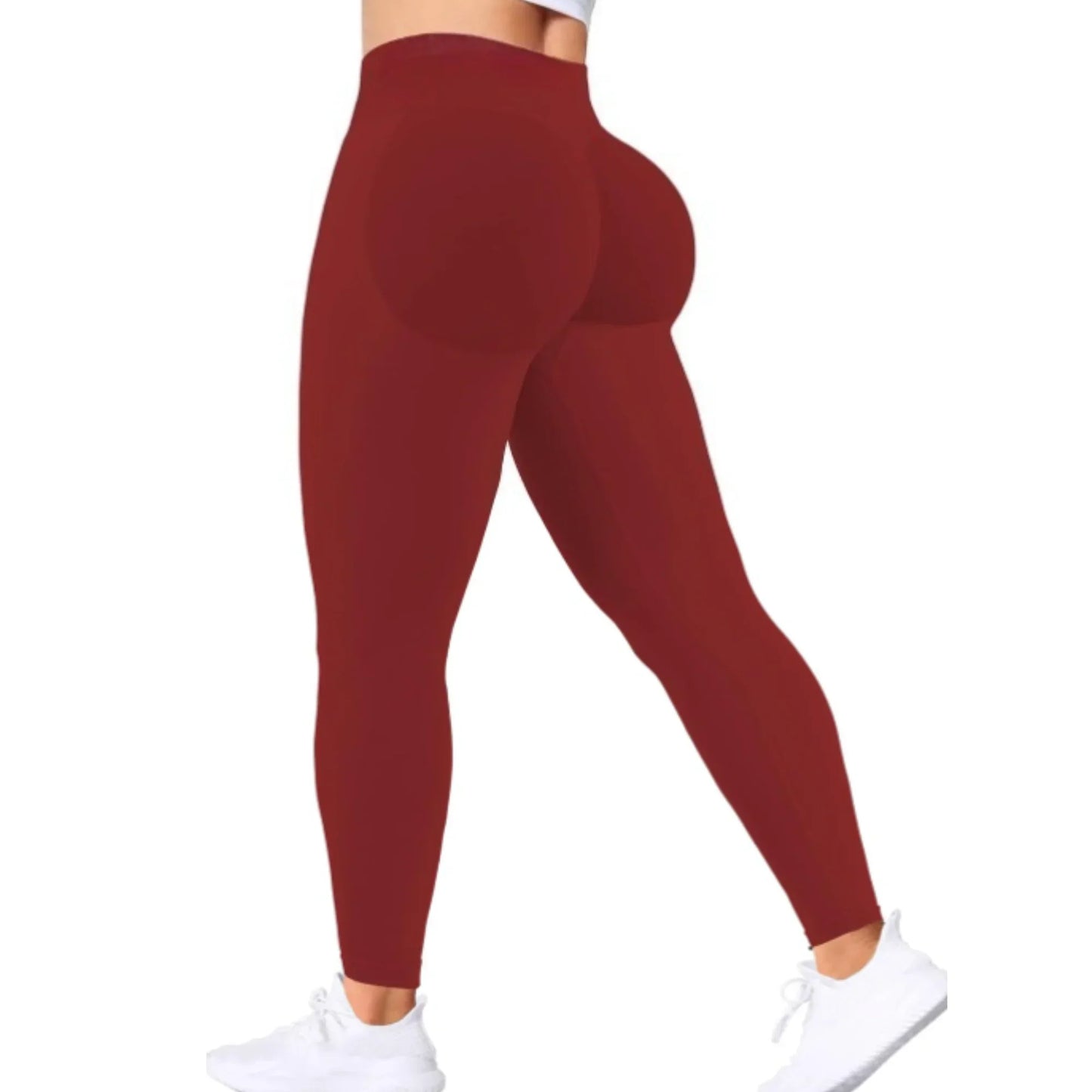 Seamless Women Solid Waist Yoga Pants - Empire P.E