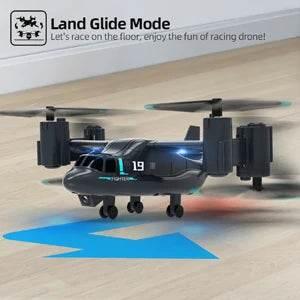 480P Remote Control Helicopter Drone Fighter Uav Land Air Mode Aircraft Brushless Motor Rc Aircraft for Children Kids Plane Toys - Empire P.E